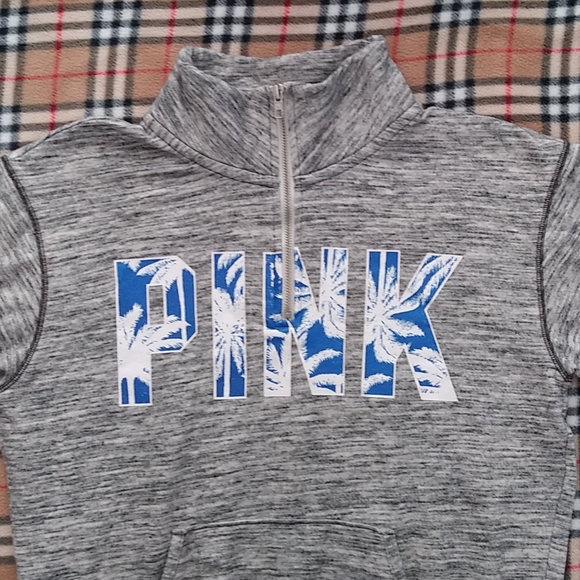 PINK by Victorias Secret floral quarter zip hoodie - Picture 2 of 4